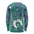 Sea Turtle Torres Strait Islands Long Sleeve Shirt Pacific Indigenous Australian Oceanic Dot Art