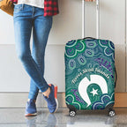 Sea Turtle Torres Strait Islands Luggage Cover Pacific Indigenous Australian Oceanic Dot Art