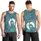 Sea Turtle Torres Strait Islands Men Tank Top Pacific Indigenous Australian Oceanic Dot Art
