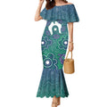 Sea Turtle Torres Strait Islands Mermaid Dress Pacific Indigenous Australian Oceanic Dot Art