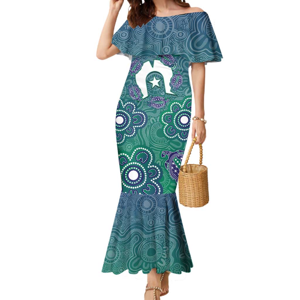 Sea Turtle Torres Strait Islands Mermaid Dress Pacific Indigenous Australian Oceanic Dot Art
