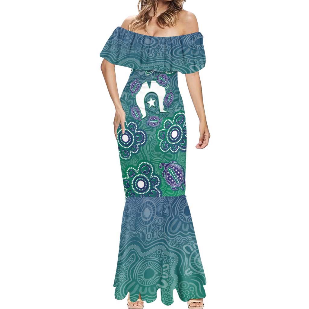 Sea Turtle Torres Strait Islands Mermaid Dress Pacific Indigenous Australian Oceanic Dot Art