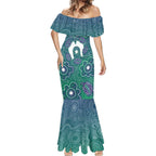 Sea Turtle Torres Strait Islands Mermaid Dress Pacific Indigenous Australian Oceanic Dot Art