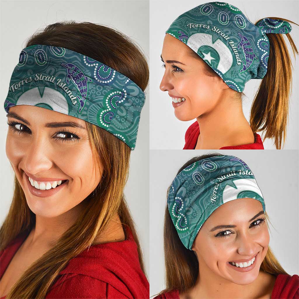 Sea Turtle Torres Strait Islands Neck Gaiter Pacific Indigenous Australian Oceanic Dot Art