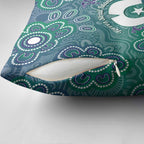 Sea Turtle Torres Strait Islands Pillow Cover Pacific Indigenous Australian Oceanic Dot Art