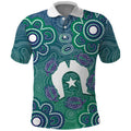 Sea Turtle Torres Strait Islands Polo Shirt Pacific Indigenous Australian Oceanic Dot Art