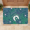 Sea Turtle Torres Strait Islands Rubber Doormat Pacific Indigenous Australian Oceanic Dot Art