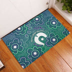 Sea Turtle Torres Strait Islands Rubber Doormat Pacific Indigenous Australian Oceanic Dot Art