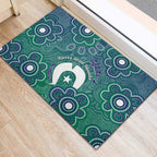 Sea Turtle Torres Strait Islands Rubber Doormat Pacific Indigenous Australian Oceanic Dot Art