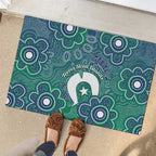 Sea Turtle Torres Strait Islands Rubber Doormat Pacific Indigenous Australian Oceanic Dot Art