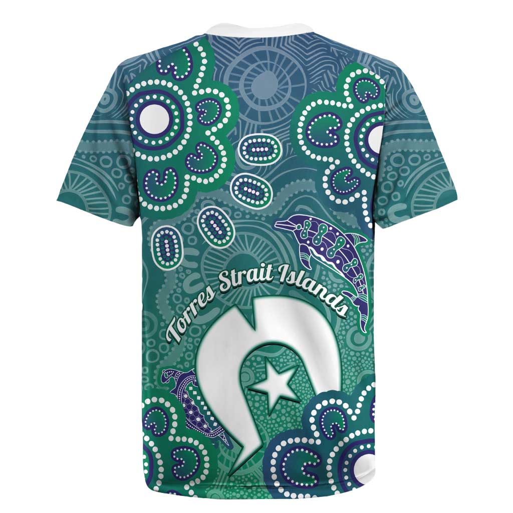 Sea Turtle Torres Strait Islands Rugby Jersey Pacific Indigenous Australian Oceanic Dot Art
