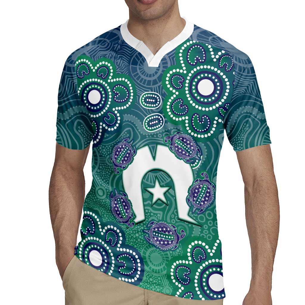Sea Turtle Torres Strait Islands Rugby Jersey Pacific Indigenous Australian Oceanic Dot Art