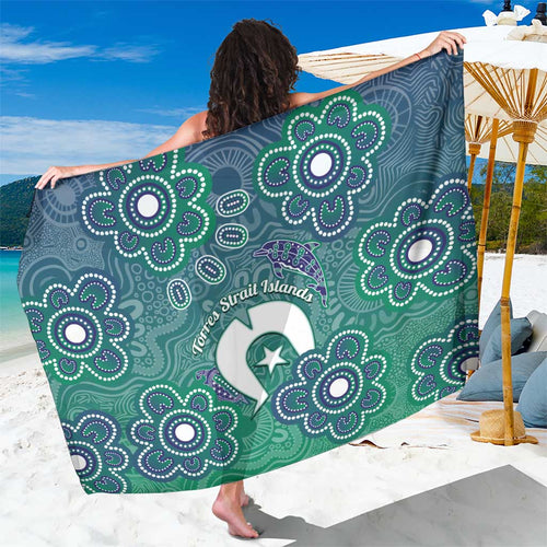 Sea Turtle Torres Strait Islands Sarong Pacific Indigenous Australian Oceanic Dot Art