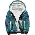 Sea Turtle Torres Strait Islands Sherpa Hoodie Pacific Indigenous Australian Oceanic Dot Art