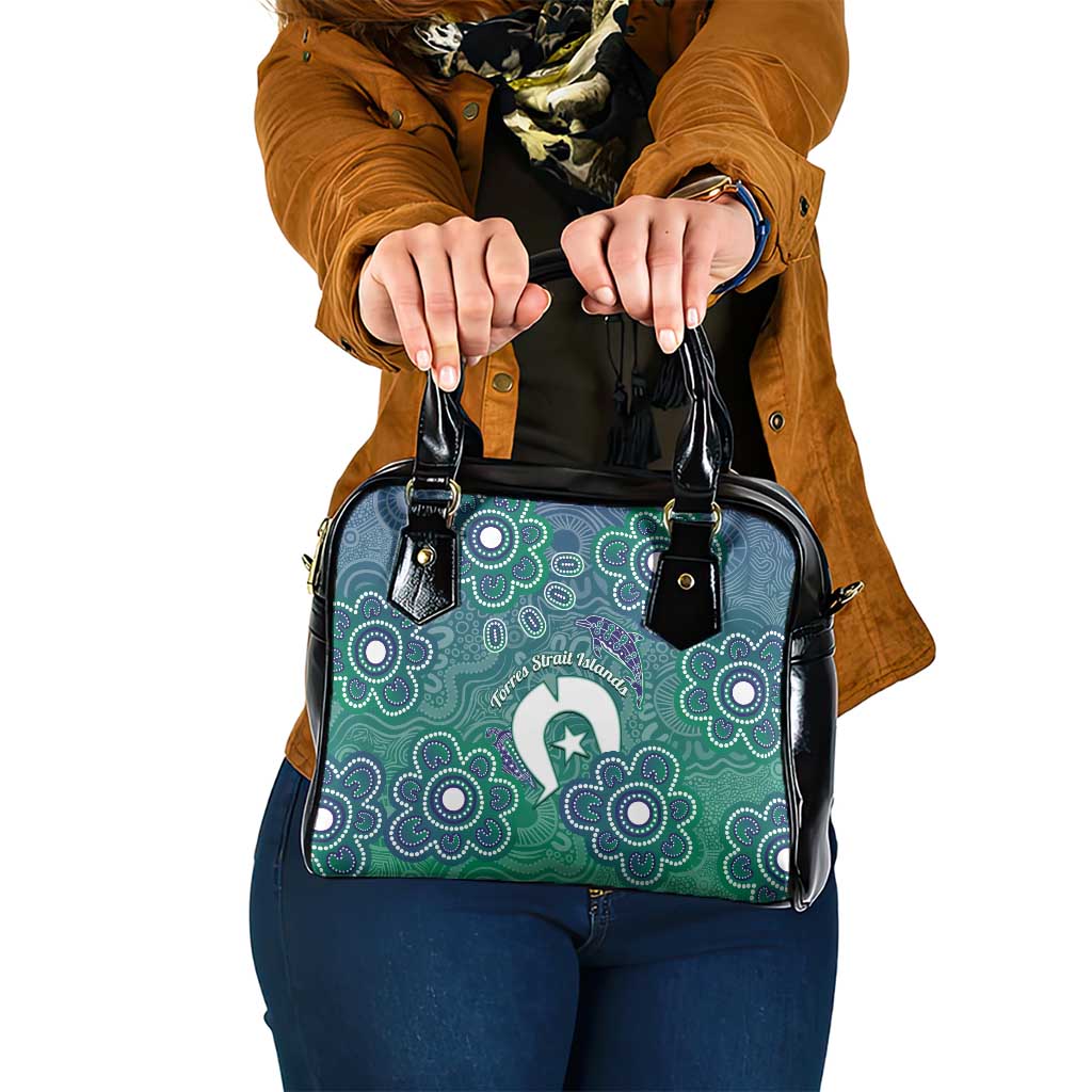 Sea Turtle Torres Strait Islands Shoulder Handbag Pacific Indigenous Australian Oceanic Dot Art