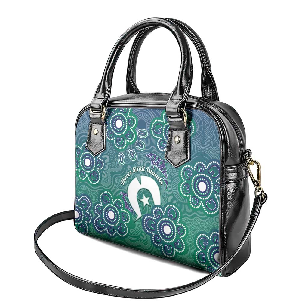 Sea Turtle Torres Strait Islands Shoulder Handbag Pacific Indigenous Australian Oceanic Dot Art