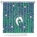 Sea Turtle Torres Strait Islands Shower Curtain Pacific Indigenous Australian Oceanic Dot Art