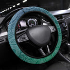 Sea Turtle Torres Strait Islands Steering Wheel Cover Pacific Indigenous Australian Oceanic Dot Art