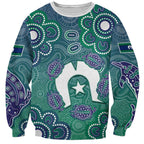 Sea Turtle Torres Strait Islands Sweatshirt Pacific Indigenous Australian Oceanic Dot Art
