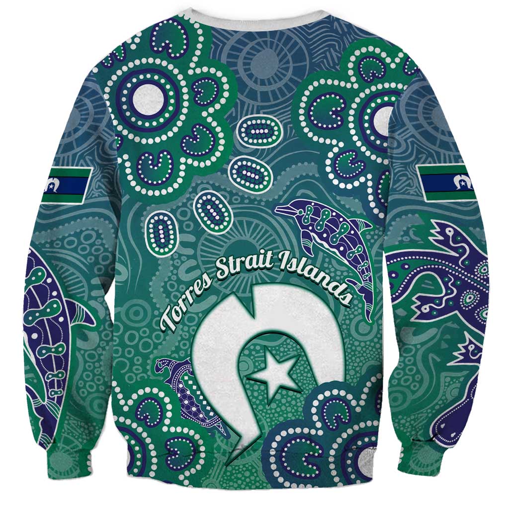 Sea Turtle Torres Strait Islands Sweatshirt Pacific Indigenous Australian Oceanic Dot Art