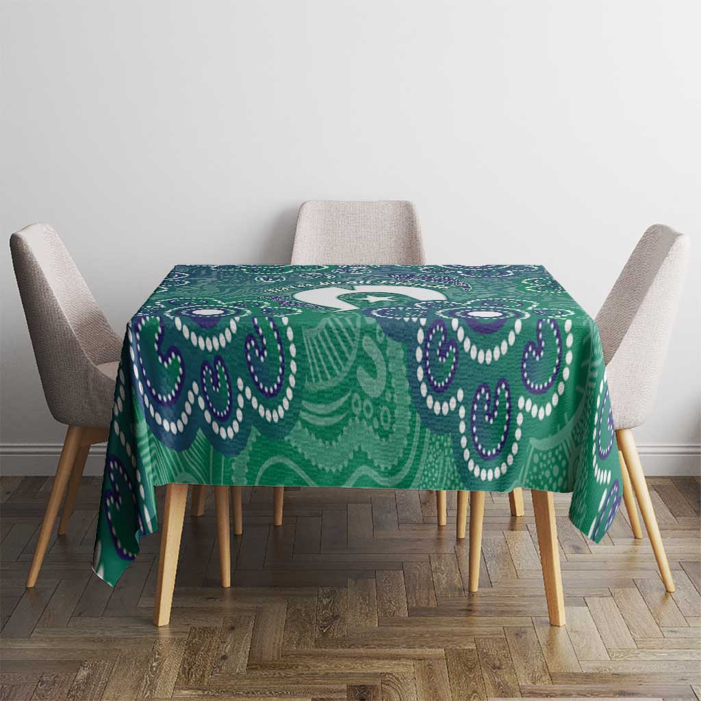 Sea Turtle Torres Strait Islands Tablecloth Pacific Indigenous Australian Oceanic Dot Art