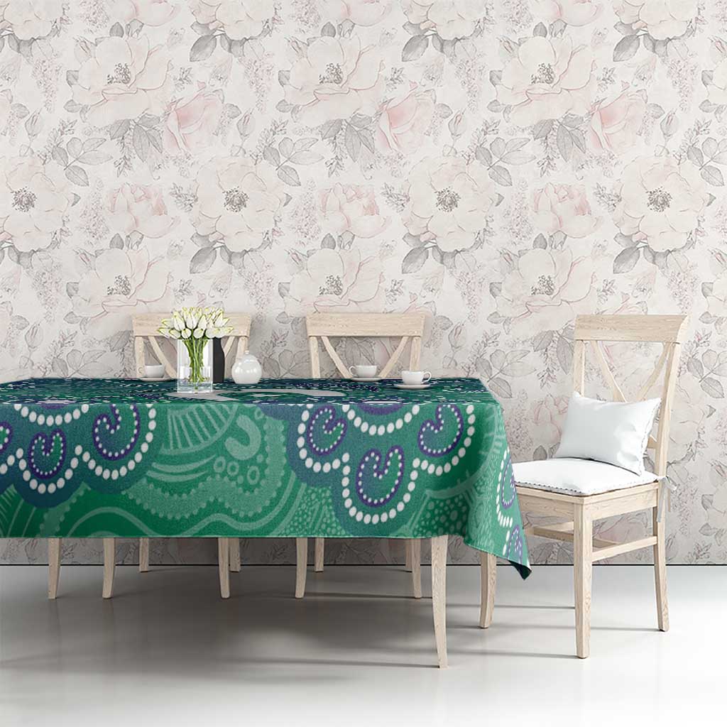 Sea Turtle Torres Strait Islands Tablecloth Pacific Indigenous Australian Oceanic Dot Art