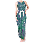 Sea Turtle Torres Strait Islands Tank Maxi Dress Pacific Indigenous Australian Oceanic Dot Art