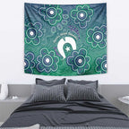 Sea Turtle Torres Strait Islands Tapestry Pacific Indigenous Australian Oceanic Dot Art