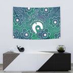Sea Turtle Torres Strait Islands Tapestry Pacific Indigenous Australian Oceanic Dot Art