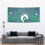 Sea Turtle Torres Strait Islands Tapestry Pacific Indigenous Australian Oceanic Dot Art