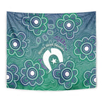 Sea Turtle Torres Strait Islands Tapestry Pacific Indigenous Australian Oceanic Dot Art