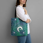 Sea Turtle Torres Strait Islands Tote Bag Pacific Indigenous Australian Oceanic Dot Art