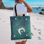 Sea Turtle Torres Strait Islands Tote Bag Pacific Indigenous Australian Oceanic Dot Art
