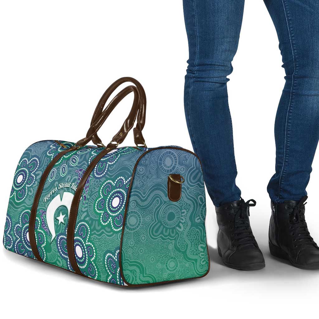 Sea Turtle Torres Strait Islands Travel Bag Pacific Indigenous Australian Oceanic Dot Art