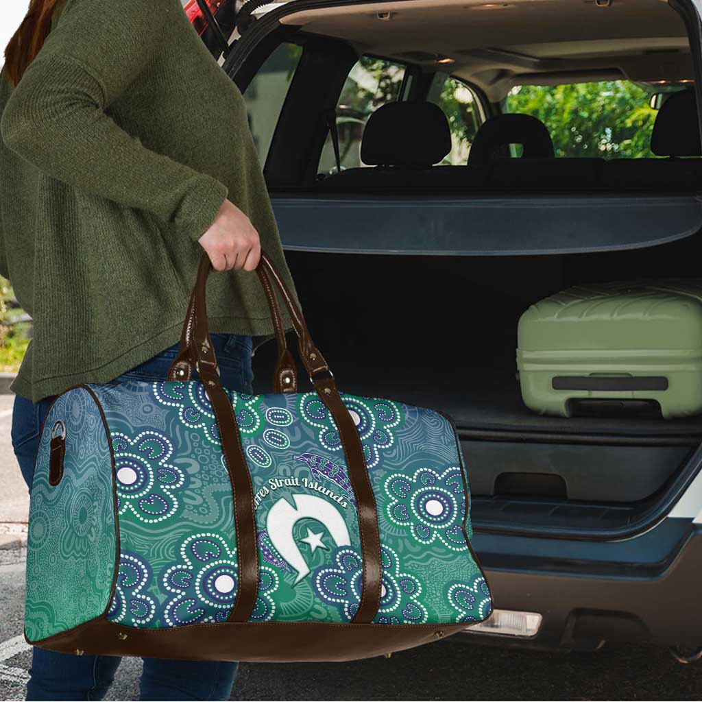 Sea Turtle Torres Strait Islands Travel Bag Pacific Indigenous Australian Oceanic Dot Art