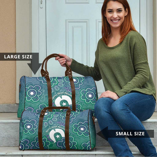 Sea Turtle Torres Strait Islands Travel Bag Pacific Indigenous Australian Oceanic Dot Art