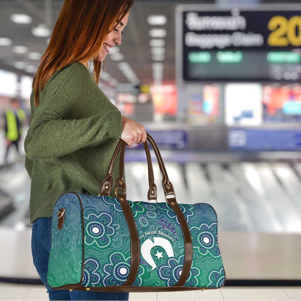 Sea Turtle Torres Strait Islands Travel Bag Pacific Indigenous Australian Oceanic Dot Art