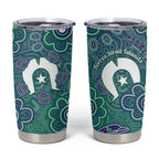 Sea Turtle Torres Strait Islands Tumbler Cup Pacific Indigenous Australian Oceanic Dot Art