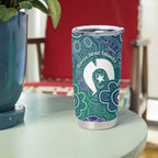 Sea Turtle Torres Strait Islands Tumbler Cup Pacific Indigenous Australian Oceanic Dot Art