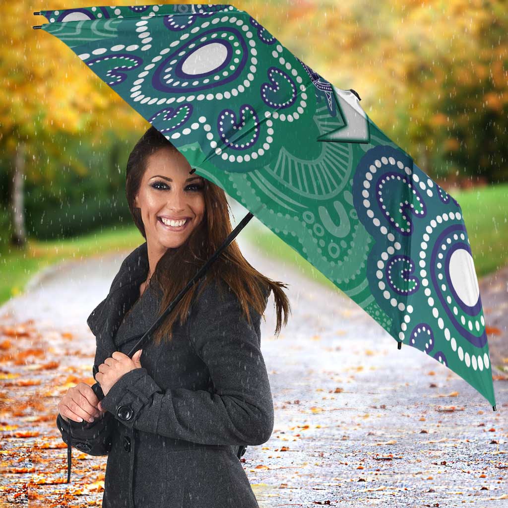 Sea Turtle Torres Strait Islands Umbrella Pacific Indigenous Australian Oceanic Dot Art