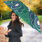 Sea Turtle Torres Strait Islands Umbrella Pacific Indigenous Australian Oceanic Dot Art