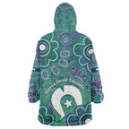 Sea Turtle Torres Strait Islands Wearable Blanket Hoodie Pacific Indigenous Australian Oceanic Dot Art