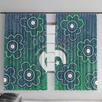 Sea Turtle Torres Strait Islands Window Curtain Pacific Indigenous Australian Oceanic Dot Art