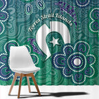 Sea Turtle Torres Strait Islands Window Curtain Pacific Indigenous Australian Oceanic Dot Art