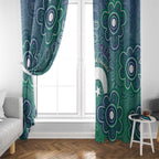 Sea Turtle Torres Strait Islands Window Curtain Pacific Indigenous Australian Oceanic Dot Art