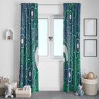 Sea Turtle Torres Strait Islands Window Curtain Pacific Indigenous Australian Oceanic Dot Art