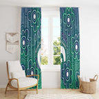 Sea Turtle Torres Strait Islands Window Curtain Pacific Indigenous Australian Oceanic Dot Art