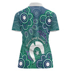 Sea Turtle Torres Strait Islands Women Polo Shirt Pacific Indigenous Australian Oceanic Dot Art