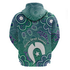 Sea Turtle Torres Strait Islands Zip Hoodie Pacific Indigenous Australian Oceanic Dot Art
