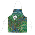 Torres Strait Islands Apron Indigenous Ocean Wave Dot Green Color